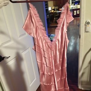 Women’s pink silk dress